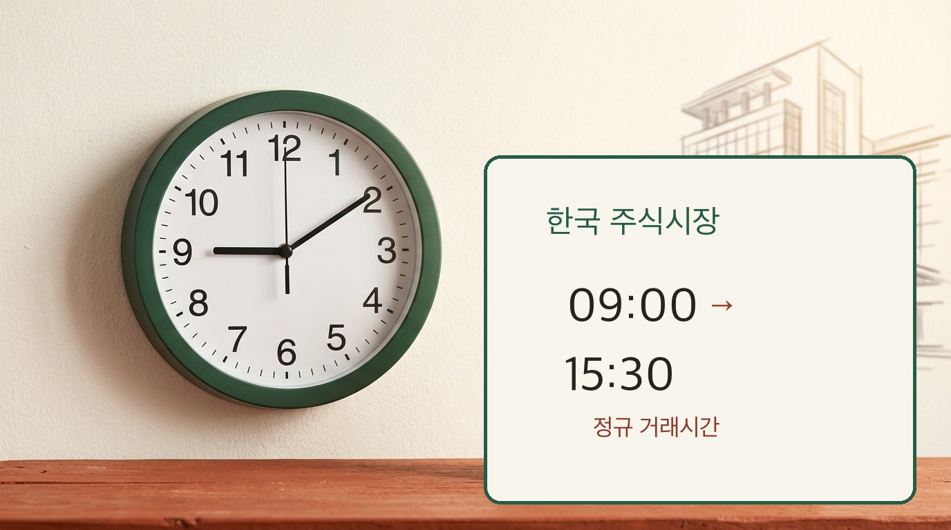 한국 주식시장 거래시간과 매매 세션 이해하기 설명 이미지